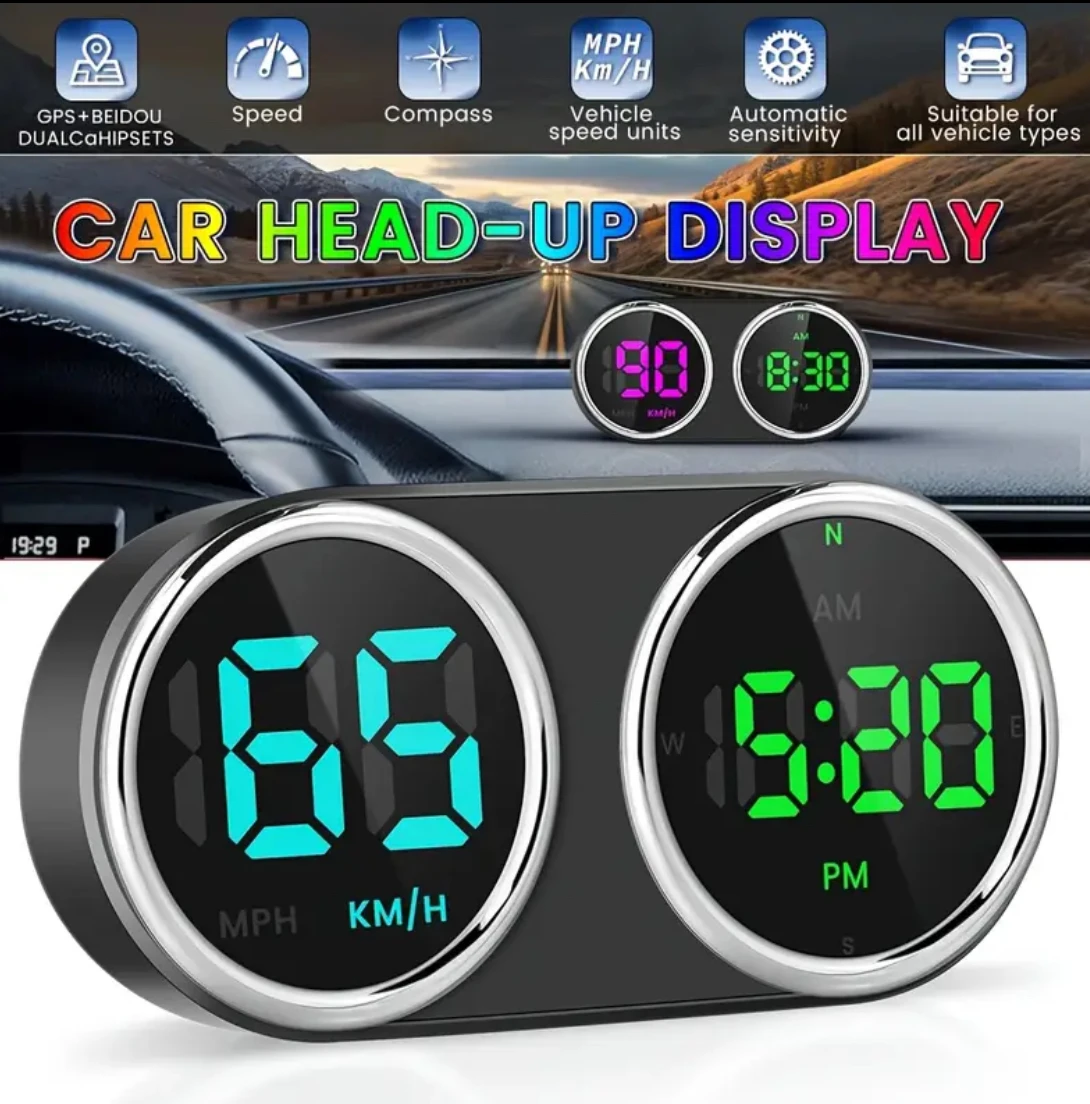 Car Heads Up Display Navigation - Horloges électroniques de moto de voiture
