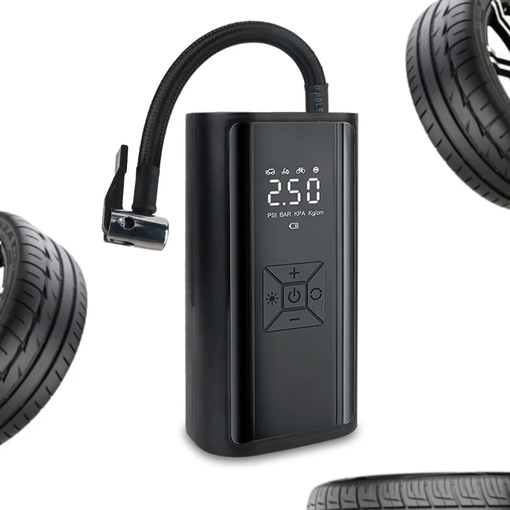 Hud Display With Tire Pressure - Compresseur d'air portable avec écran LCD