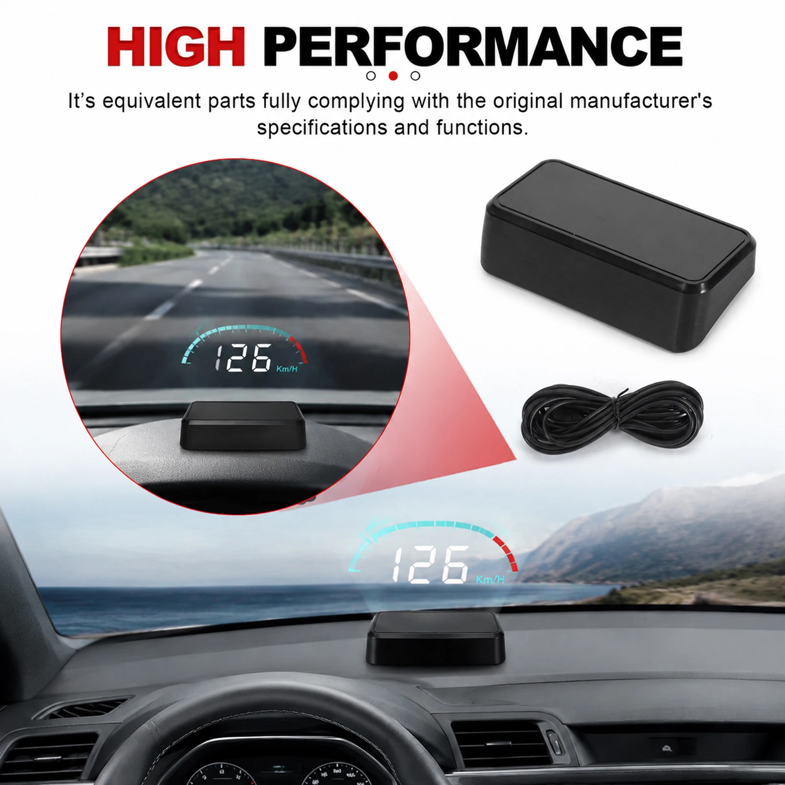 Hud Speedometer Digital Universal - Projecteur de pare-brise HUD, affichage tête