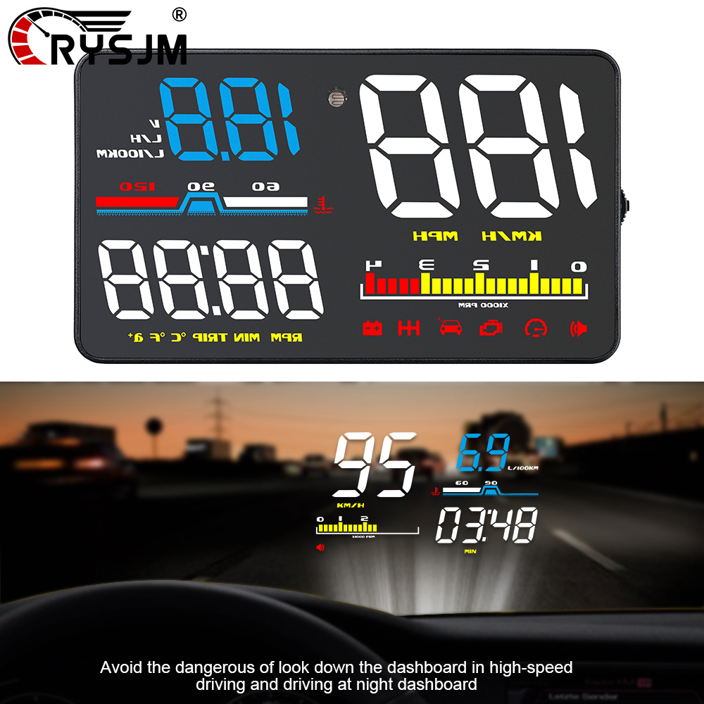 Hud Obd2 Multi Function Alarm - D5000 OBD HUD Affichage numérique sur