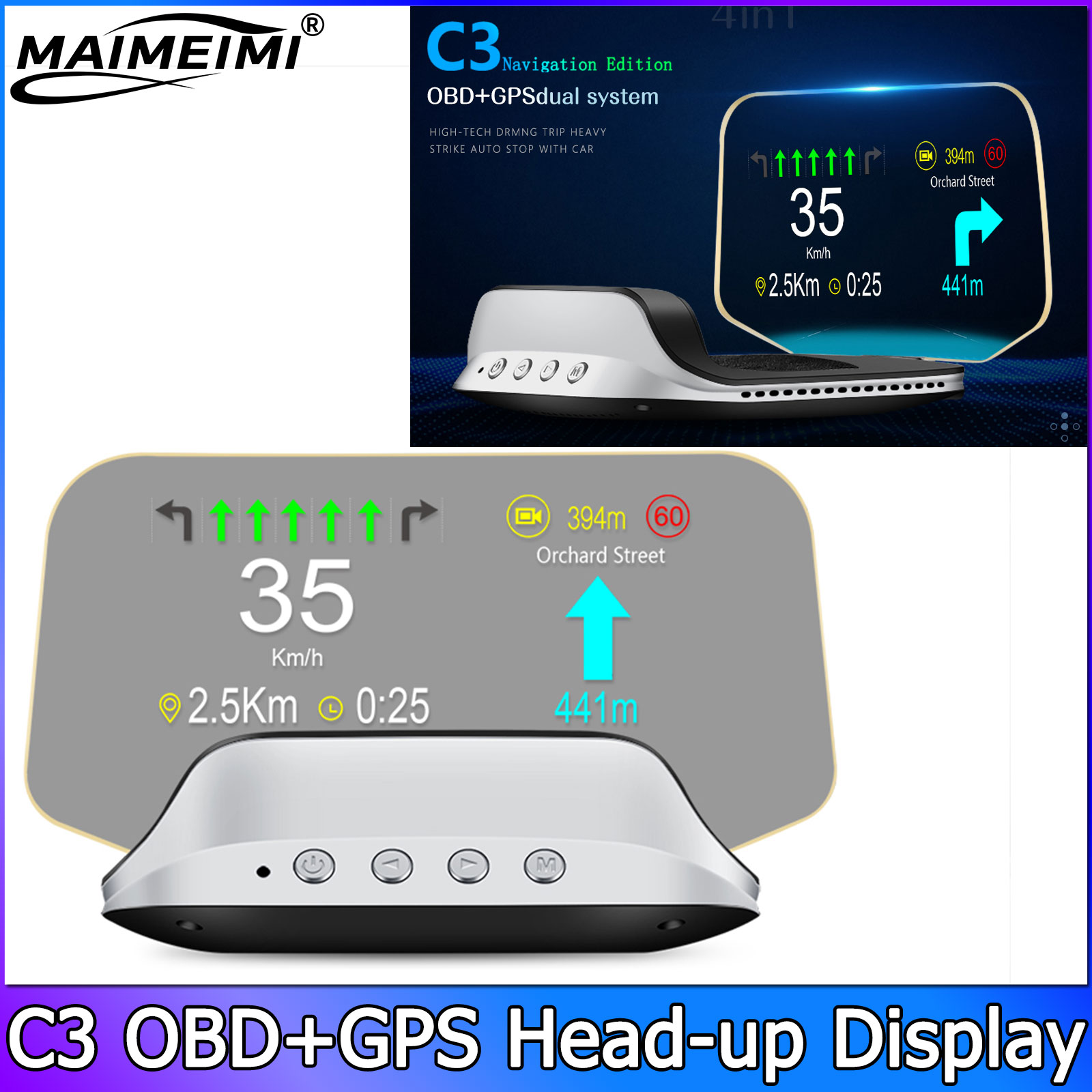 Car Heads Up Display Navigation - Système de navigation et de projection