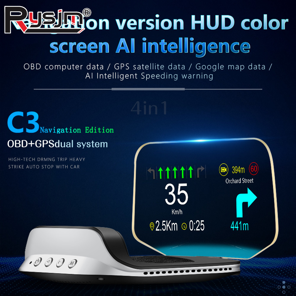 C3/C3 Navigation voiture HUD O - Obd2 Hud Speedometer Projector avis et prix