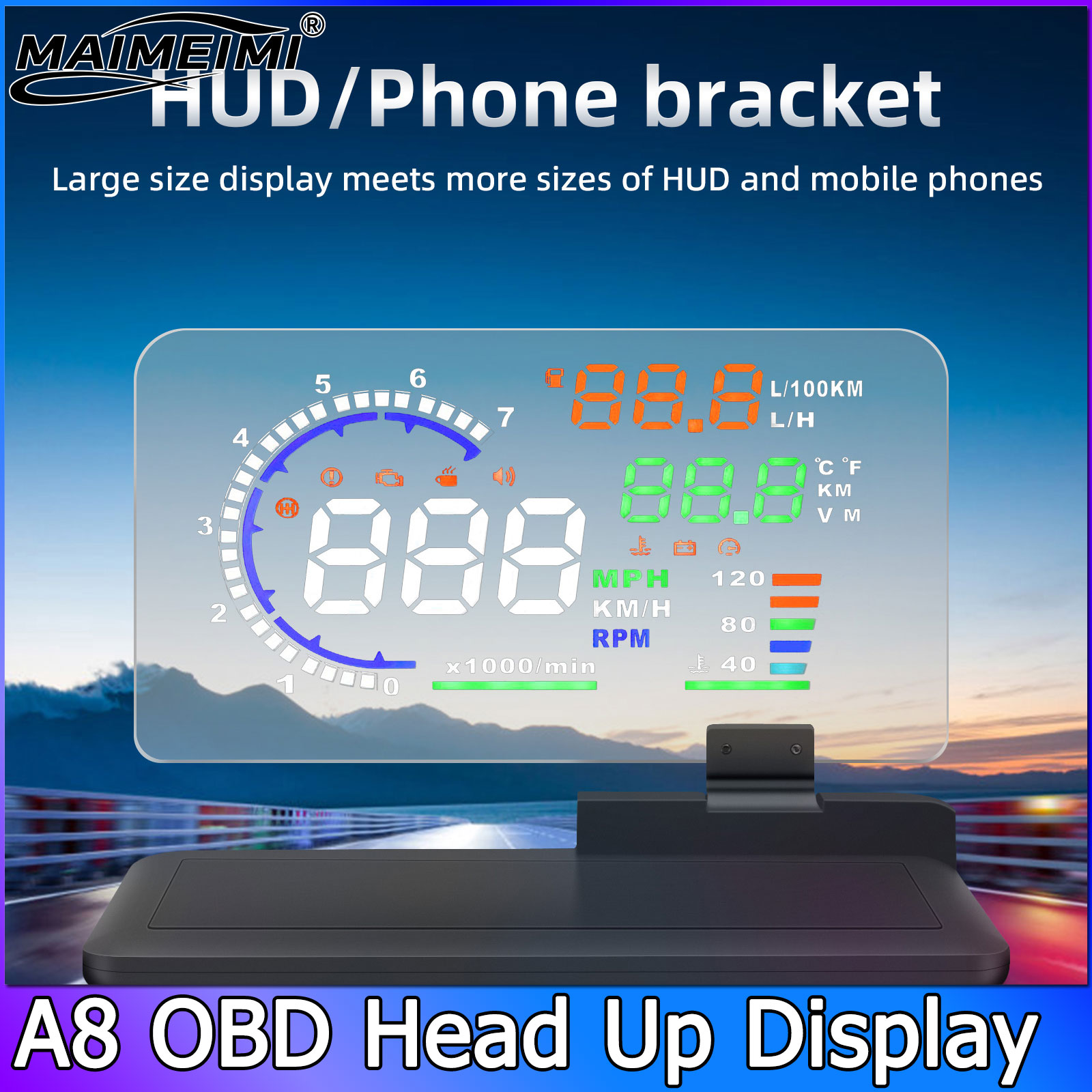 Compteur de vitesse numérique  - Obd2 Hud Speedometer Projector avis et prix