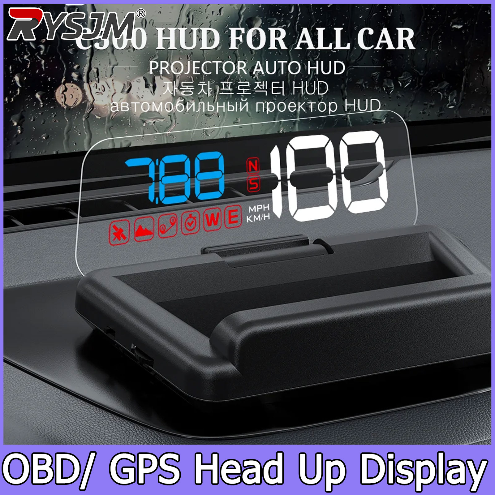 C500/T900, OBD/GPS HUD Afficha - Car Heads Up Display Navigation avis et prix