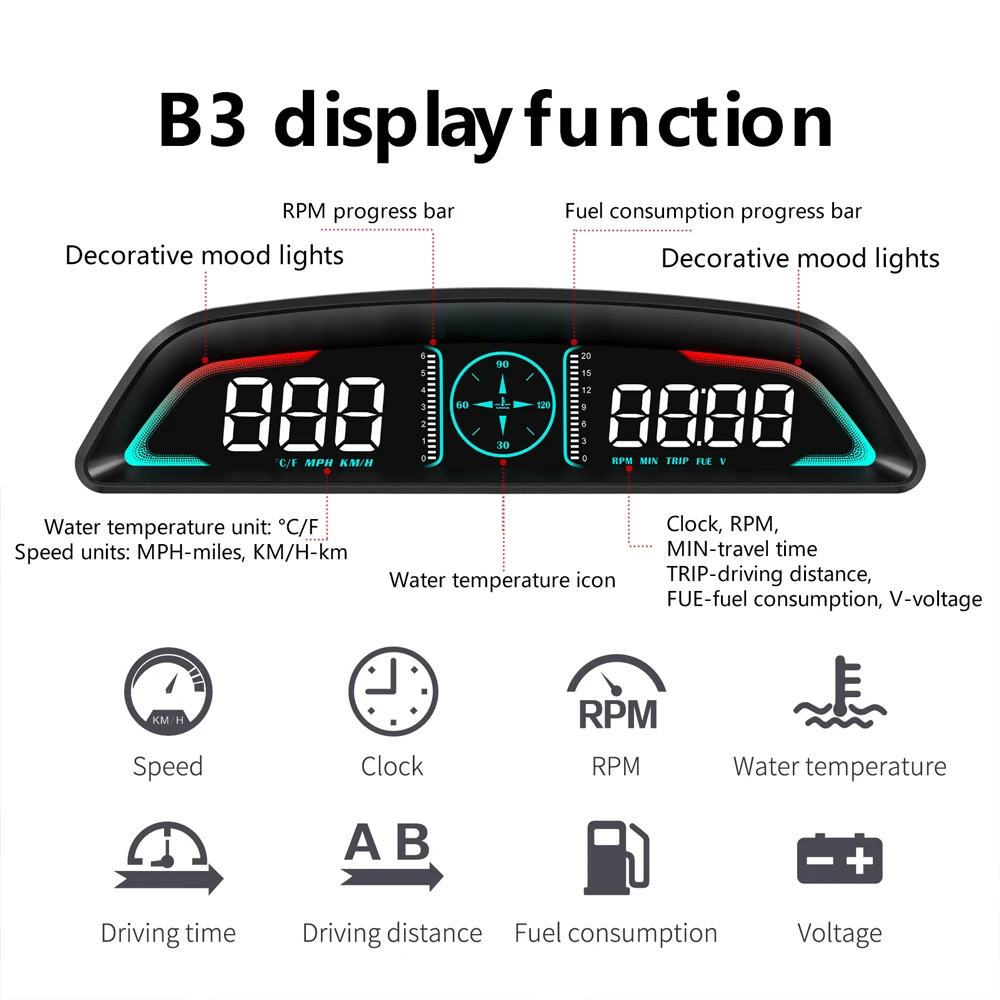 Compteur de vitesse numérique  - Car Heads Up Display Navigation avis et prix