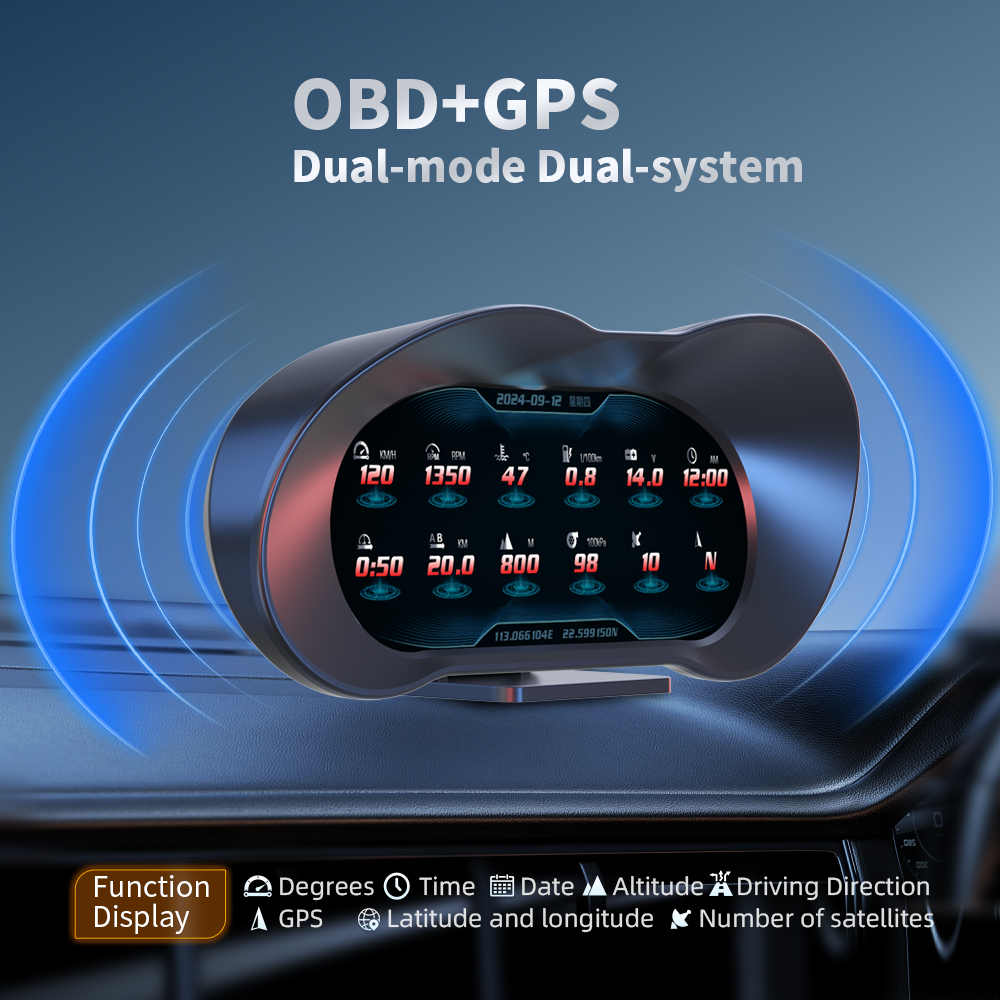 Compteur de vitesse HUD P5, af - Hud Obd2 Multi Function Alarm avis et prix