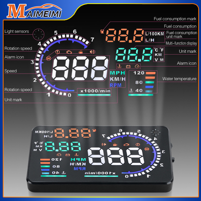 OBD2 HUD affichage tête haute  - Obd2 Hud Speedometer Projector avis et prix