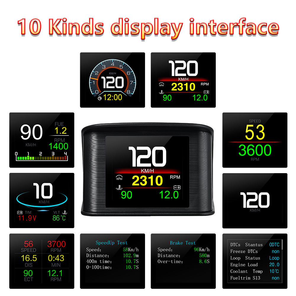 % HUD OBD2+GPS, ordinateur de  - Car Heads Up Display Navigation avis et prix