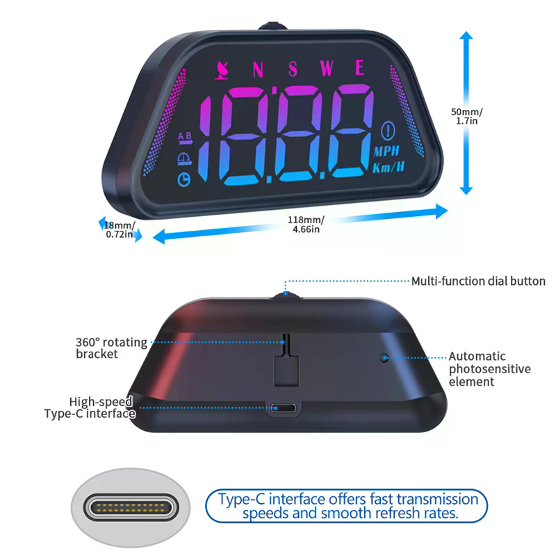 Compteur de vitesse GPS numéri - Hud Speedometer Digital Universal avis et prix