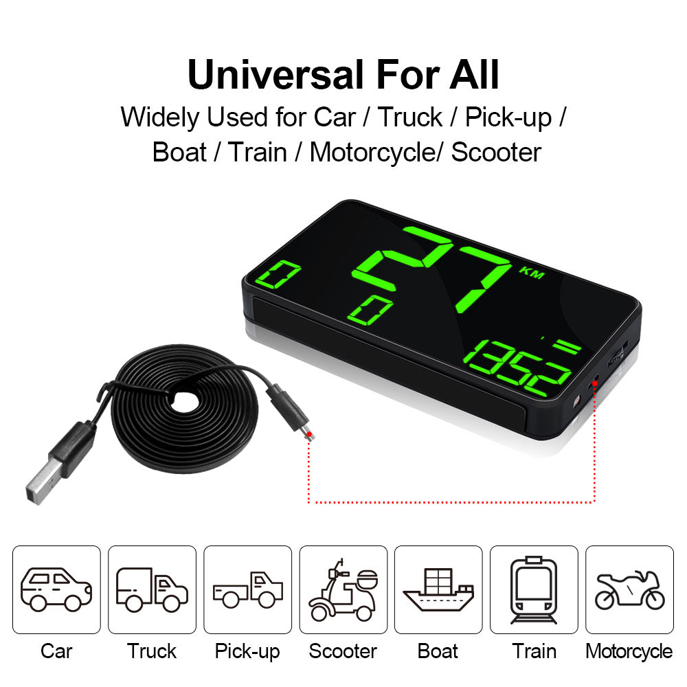 Compteur de vitesse GPS 5.3 po - Hud Speedometer Digital Universal avis et prix